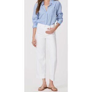 Paige Nellie Crisp White High Rise Wide Leg Crop Pants-sz 29
